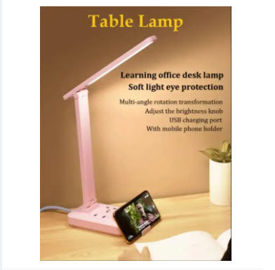 Multifunctional LED Eye Protection Dimmable Table Lamp Study/Work/Reading Light Study Foldable Desk lamp Universal Power socket with With 2 Type-A USB Ports & 2 Sockets, Extension Lead with USB Charging Extension