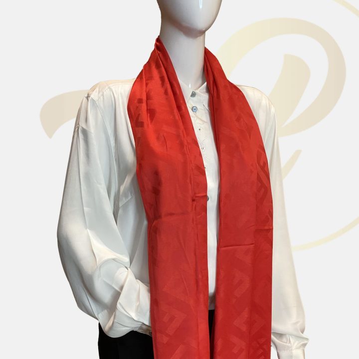 PERSIAN RED FENDI SCARF | Posh n Luxe