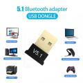 USB Bluetooth 5.1 Adapter Receiver Transmitter EDR Dongle for Effortless Bluetooth Headphone, Speaker, and Mouse Integration For Laptop and PC. 