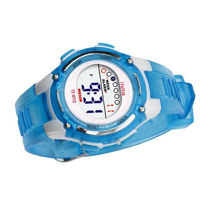 Itaitek Kids Swimming Digital Sports Waterproof Wrist Watch Green