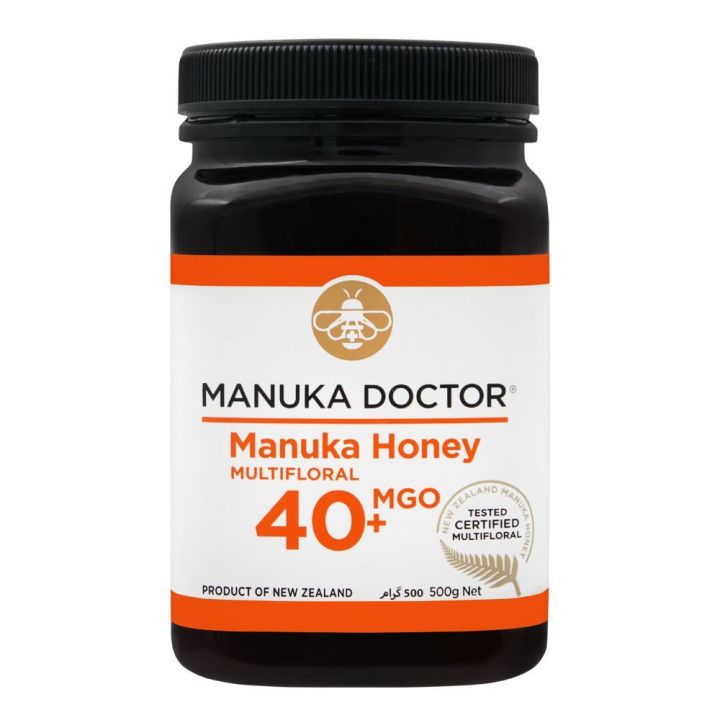 Manuka Doctor - Manuka Honey MGO 40+ Multifloral - Pure & Natural Honey From New Zealand - 500 gm - Certified by New Zealand Govt.