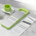 Kitchen 5 in 1 Stainless Steel Multifunctional Safe Manual Vegetable Slicer Cutter Potato Shredders Garlic Carrot Grater Chopper. 