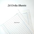Writing Paper Sheets Pack of 24 (Dasta) | 8.25 x 13 Inches Neat & High-Quality Lined Paper for Urdu, English & Maths | Perfect for Assignments, Notes, Presentations, and Rough Work | Smooth & Durable Writing Sheets for Students, Professionals & Office. 