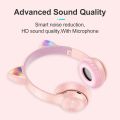 P47 wireless headset HiFi bass Bluetooth headphone cute cat ear earphone stereo foldable audio MP3 adjustable headable music headphone with mic for all smart phones. 