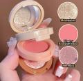 3 Colors Blush Highlighter Palette Face Matte Illuminated Powder Makeup Skin Retouching Makeup Palette. 