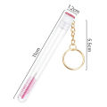 Eyelash Brush Tube Eye Lash Brush Eyebrow Brush Resin Drill Replaceable Mascara Wand Brushes With Tube Keychain Dust-proof Disposable. 