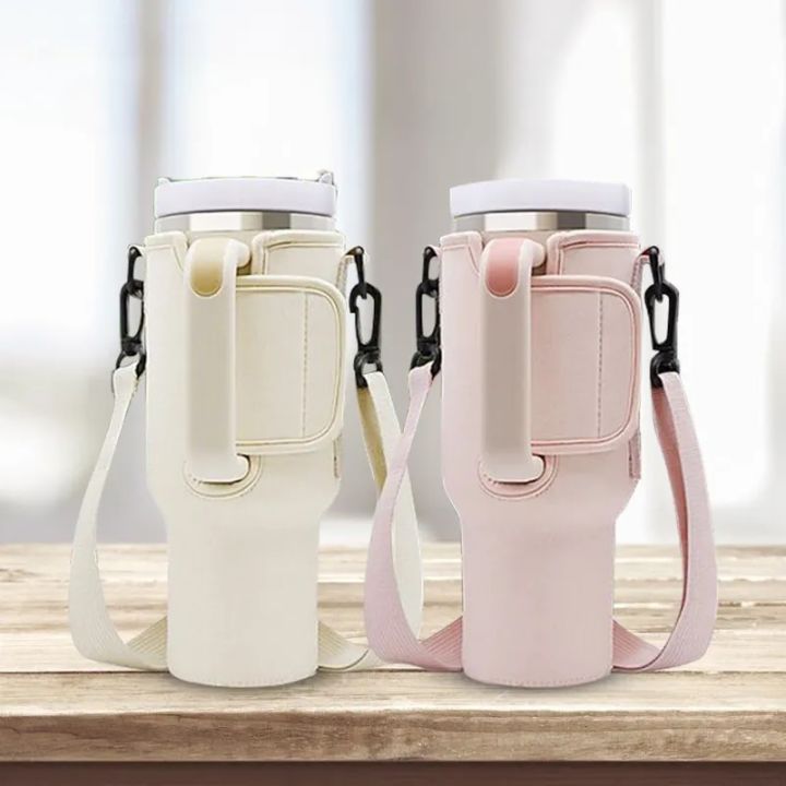 Water%20Bottle%20Carrier%20Bag%20Compatible%20with%20Stanley%2040oz%20Tumbler%20with%20Handle,%20Water%20Bottle%20Holder%20with%20Adjustable%20Shoulder%20Strap%20-%20Image%207