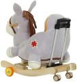 Plush Horse 2 in 1 Rocker with Wheels & Handle. 
