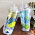 Double Wall Thermos Cup Juice Milk Tea Kawaii Cup Water Bottle Rainbow Bubble Straw Cup PC Starlight Girl Heart. 