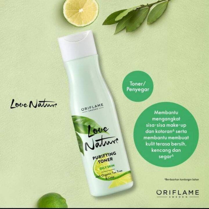 Love Nature Purifying Toner with Organic Tea Tree & Lime For Oily Skin
