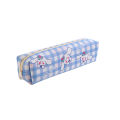 Japanese check print pencil case for primary school stationery bag pencil case high value cartoon stationery set pencil case for primary school students. 