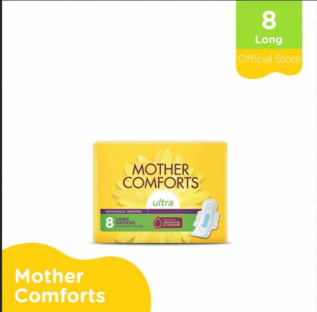 Mother Comforts Ultra-Sanitary Pads Long 8 Pcs