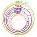 Plastic Embroidery Frames Set of 4 Hoops. 