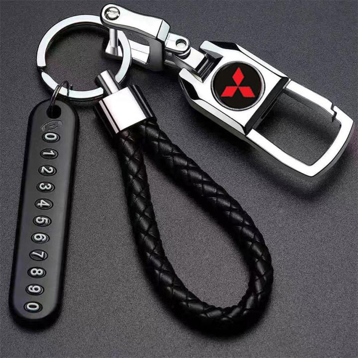 Mitsubishi Car Logo Keychain Creative Car Key Chain Alloy Metal Keyring