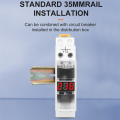 Din Rail Single Phase Voltage Meter AC 40-500V Modular Voltmeter Gauge Indicator LED Digital Display Voltmeter Easy to Use White. 