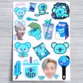 BTS RM BT21 KOYA  Stickers UNCUT A4 (SS04 ). 