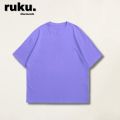 Ruku Garments Oversized Plain Drop Shoulder T-shirt Pack Of 5 Single Jersey  Cotton Stuff. 