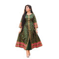 Smars Fashion  Stitched Printed Silk Open frock Maxi 2pc Dress for Women and Girls. 