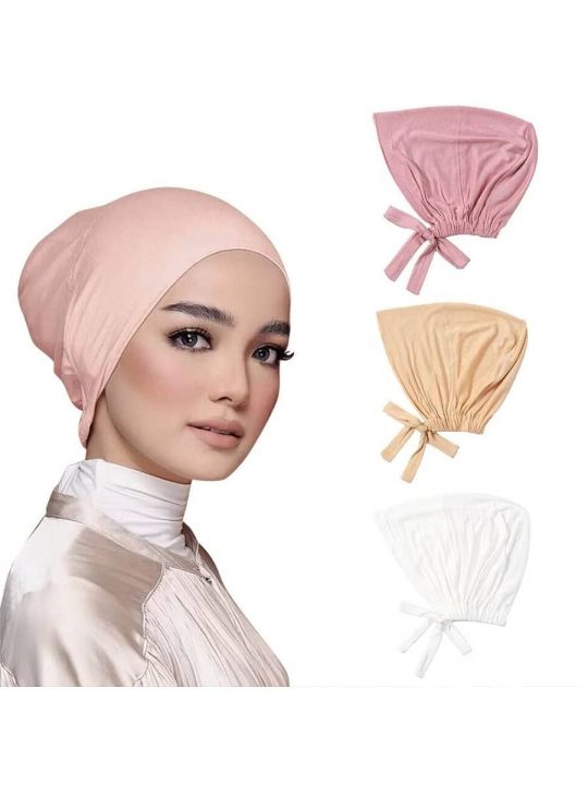 Premium Cotton Hijab Cap - Soft, Stretchable & Lightweight Underscarf | Non-Slip, Sweat-Wicking Inner Cap | Best for Hijabs, Scarves & Turbans | Comfortable & Breathable Fabric | Ideal for Daily Wear, Prayer, Office & Outdoor Use | Stylish Hijab Bonnet
