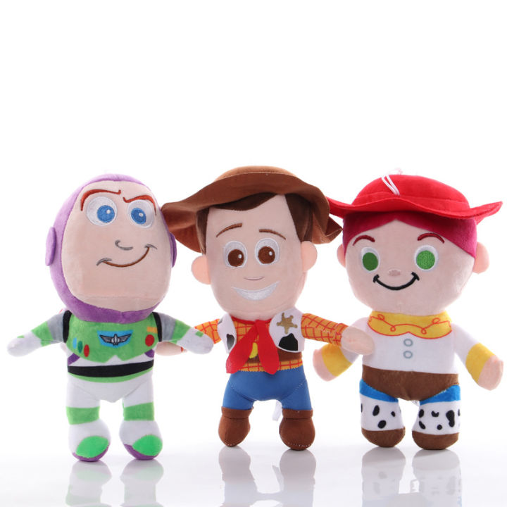 YueYangSport Disney Toy Story 4 Woody Jessie Buzz Lightyear Plush Toy Cartoon Anime Stuffed Woody Dolls Keychain Bag Pendant Kids Xmas Gifts
