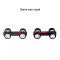 2 Sets Magnet Moving Toy Car Repulsive Magnetic Moving Car Magnetic Moving Car Toy Funny Learning Education Physics Experiment Toy With Bar Magnet. 