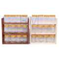 Wooden Spice Rack || Wooden Shelf || Kitchen Organization idea || Kitchen Shelves || Essential Oil Rack || Spices || Jar Shelf || With Jars and Without Jars LightBrown & clear Clour. 