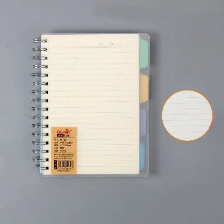 Transparent Cover Multi Subject Notebook