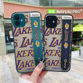 dienya for Huawei P20 Case With Wristband Thin Frosted Transparent Hard Full Cover Camera Silicone Softcase Fashion Tide Lakers Pattern Casing Shockproof Protection Cases. 