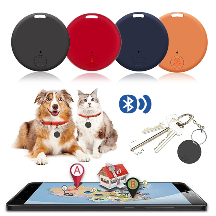 Mini Bluetooth Tracker Anti-Lost Smart Device GPS Locator Tracking for Pets Wallet Keychain App Control for IOS Android Phone