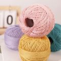 Handmade Mercerized Cotton Yarn 0.8MM Colorful Crochet Thread Thin Soft Knitted Yarn Sewing. 