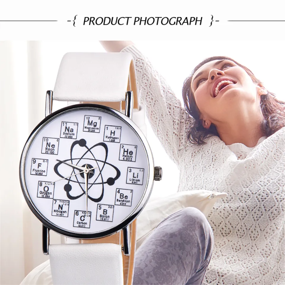 Fashion Student Chemical Element Markers Molecule Dial Quartz