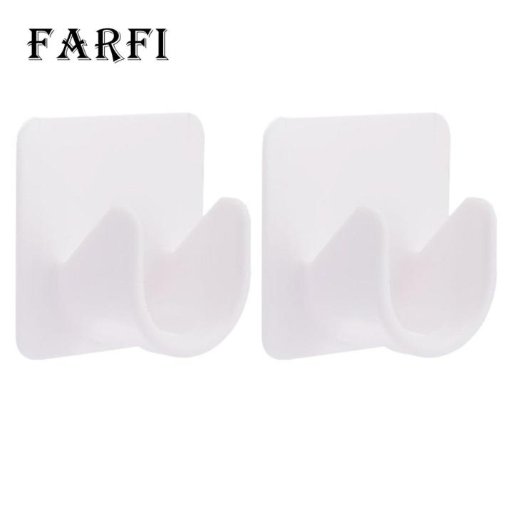 Semi-circular retaining grooves prevent shifting and bond securely to most common surfaces, preventing your shower curtain rod from sliding.