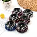 Fashion WomenBun Crystal Hair Buckle Hair Clip Bird Nest Expanding For Hair Accessories Female Ponytail Headwear. 