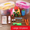 New Mini Sewing Kit Accessories Storage Organizer Box Plastic Thread Threader Needle Scissor Travel Box Sewing Tools. 