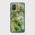 Samsung Galaxy A71 Cover - SkinLee HQ Infinity Glass Case (Soft) - Shamrock and Gold Marble - SKINLEE-150-1-800-433. 