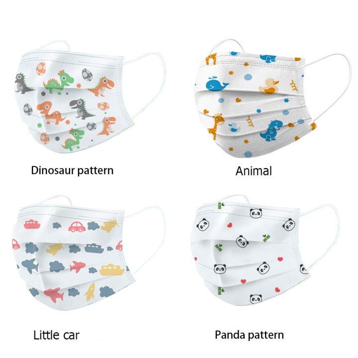 Kids%2050Pcs/Pack%20Disposable%20Face%20Mask%20Children%203-Ply%20Anti%20Dust%20Dinosaur%20Mouth%20Mask%20-%20Image%207