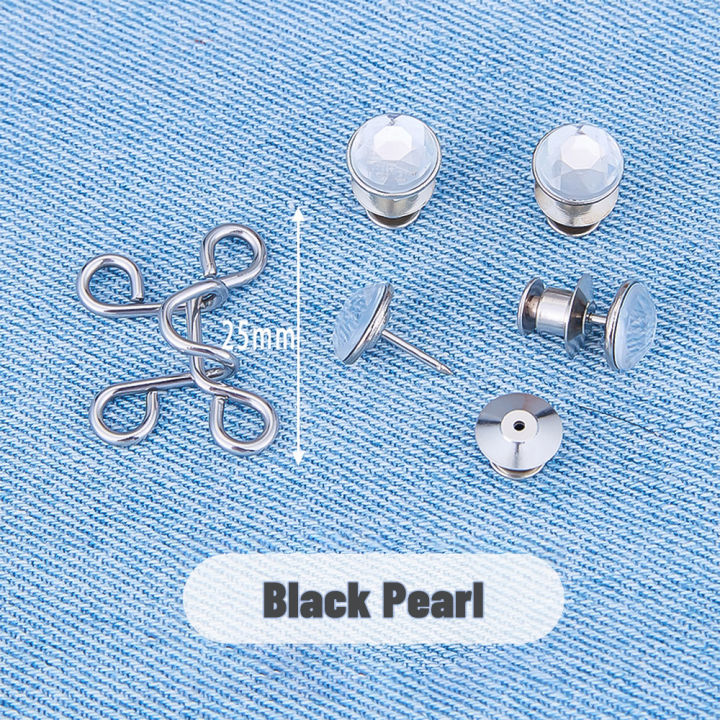 Pearl Jeans Button Pants Snap Fastener Adjustable Tightener Waist Buckle Clothing Jeans Buttons