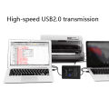 IT-Well USB Printer Sharing Device, 2 in 1 Out Printer Sharing Device, 2-Port Manual Kvm Switching Splitter Hub Converter White. 