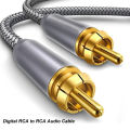 Digital RCA To RCA Male Coaxial Coax Audio Cable TV Subwoofer Cord Gold Plated High-fidelity Coaxial Coax Audio Cable 1m to 15m. 