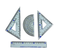 Plastic Ruler Set Math Geometry Tool Set Measuring Set Protractor Straight Ruler Triangle Ruler Square Set Transparent Ruler Set for School Geometry Box Set School Set Student Geometry Set Office Drawing Measuring. 