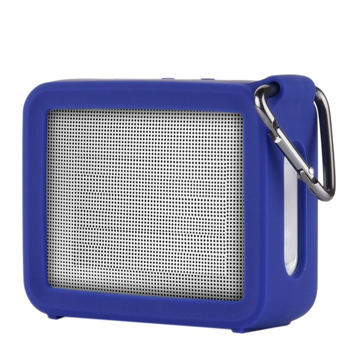 Portable Silicone Speaker Case for Jbl Go2 Soft Silica Gel Storage Pouch Cover Blue