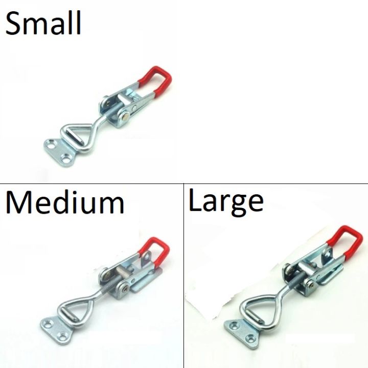 Adjustable Toggle Latch Clamps Heavy Duty Quick Release Hasp Latch with Lock Hole for Gate, Cabinet Door, Box Case, Industrial Equipment and More. 3 Sizes Available.