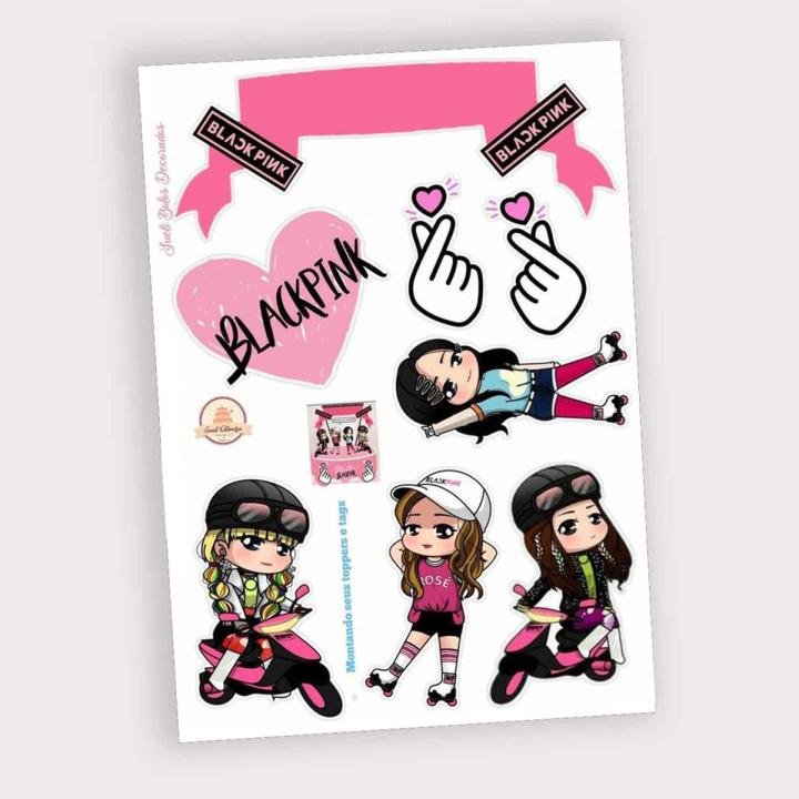 Blackpink Sticker Cartoon Character for Blink Fans Uncut