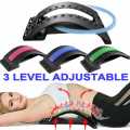 Chiropractic Magic Back Stretcher Lower Lumbar Massage Support Spine Pain Relief Back Massage Posture Corrector Lumbar Support Device Muscle Pain Relief Lower Back Massager and Upper Back Pain Relief Relax Spine Pain Relief For Bed Chair & Car. 