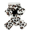 【AiBaby Store】(NEW)Pet Cat Winter Leopard Heart Printed Four-legged Plush Hoodie Teddy Dog Clothes. 