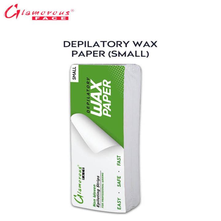 Glamorous Face Depilatory Wax Paper Small, Non Woven Epilating Strips For Professional Waxing, Non Irritating Waxing Strips 50.