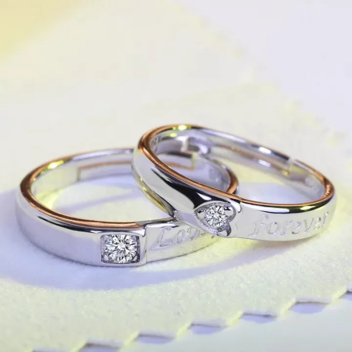 Couple%20Rings/Love%20Forever/Zircon/Silver/Engagement/Wedding/Men/Women/Fashion%20-%20Image%202