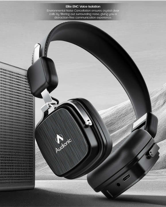 Audionic Hammer 110 Ultra Wireless Headphones with Bluetooth 5.4 Noise ...