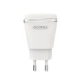 Doomax DO01 Fast Charger Dual USB Charger for Android and iPhone 2.1A with Micro USB OR Type-C Cable Wall Charger Adapter. 