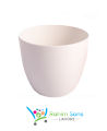 Pack of 3 Small Flower Pots for Cactus and Artificial Plants - White. 